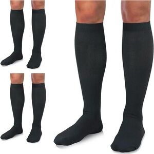 3 pair XL Black Compression Socks for Men